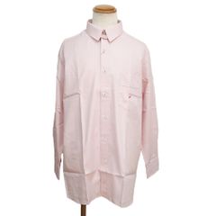 【天白】【HERMES】エルメス セリエ ボタンシャツ ピンク シルバー金具 長袖シャツ イニシャル刺繍入り アパレル 服 メンズ トップス ファッション【中古】