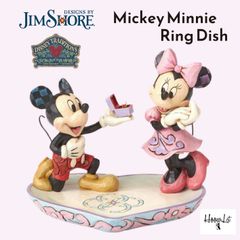 미키 미니 프로포즈 참여 반지 선물 선물 디즈니 피규어 인형 입상 체육관 쇼어 Mickey Minnie Ring Dish 디즈니 전통 JIM SHORE 정규 수입품