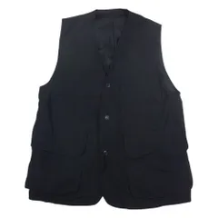 COMOLI コモリ 22SS V01-01015 ヴィスコース リネン ハンティング ベスト ブラック系 F【中古】のサムネイル