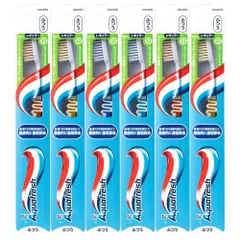 アース製薬 アクアフレッシュ ハブラシ レギュラー ふつう 6本セット ランダムカラー