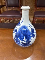 古伊万里 染付 花瓶 花器 花入 徳利 酒器 置物 壺 壷 花模様 骨董 時代物