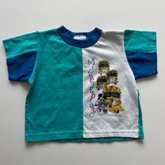 <80>kids vintage T-shirt MICKEY Disney/　kids used 　USA 【E1-73】ミッキー　子供服　アメリカ　ビンテージ