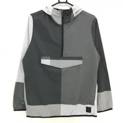 ★特価★【美品】アディダス フード付きブルゾン グレー ハーフジップ フロントポケット メンズ S ゴルフウェア adidas