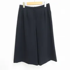 #a レリアン Leilian パンツ 11号 紺 ネイビー ワイド ガウチョ キュロット 無地 日本製 レディース 916656 k01のサムネイル