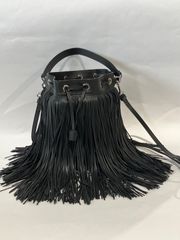 Yves Saint Laurent フリンジ ショルダーバッグ タッセル ケイト タッセル スモール（グレイン・ド・プードルレザー） ブラック