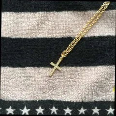 ゴールド クロス ネックレス メンズ ジルコニア