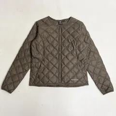 ◆ mont-bell モンベル ダウンジャケット スペリオダウン ラウンドネック ノーカラー ジャケット アウトドア 1101504 古着 ブラウン サイズM レディース 0.13kg