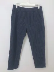 ◇ URBAN RESEARCH ROSSO ロッソ ストライプ スラックス パンツ サイズ38 ネイビー レディース P  【1212190003375】