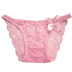 花柄 レース シースルー サイドストリング ハイカットショーツ ブラジリアン リボン セクシー パンティ かわいい 透け感 勝負下着 黒 白 紫 青 rt-044