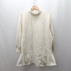 ◇ Θ PUMA プーマ 無地 長袖 ミニ丈 ワンピース サイズM ホワイト系 レディース E  【1503060045336】