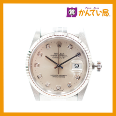 ROLEX ロレックス デイトジャスト 16234G Y番 腕時計 シルバー 10P ダイヤ 新留め 自動巻き ホワイトゴールド  コンビ メンズ
