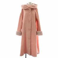 フランシュリッペ franche lippee おじょうさまコート ロング シングル フード フェイクファー ボア M ピンク 3195070 /NW39のサムネイル