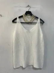 特価新)N5689 ニット ベスト ビスチェ ノースリーブ セミクロップド
