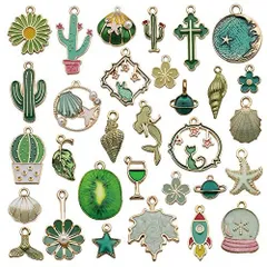 【新着商品】クラフト手芸 デコキット ジュエリー作り ミックス 手作りDIY 耳飾り アクセサリーパーツ チャームペンダント ルーズスペーサー チャームパーツ 可愛い 飾り物工芸品 エナメルペンダント 合金ペンダント 31個入り チャーム Home Betha