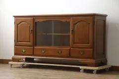 ★事前問合せ必須★ 横浜クラシック家具 ダニエル Daniel サイドボード 中古 特注品 リビングボード 戸棚 収納棚 リペア+発送まで3週間前後 R-079076