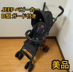 美品　2回使用　Jeep ベビーカー 41 黒　赤 美品2回使用Jeep ベビーカー 41 黒赤