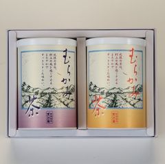 浅川園 村上茶2本詰（紙缶:黄紫）　G066