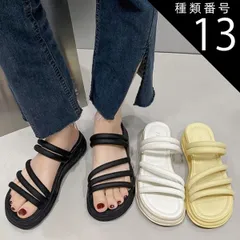 種類13:クリーム/22.5cm サンダル レディース 夏用 歩き やすい 厚底 サマーサンダル 痛くない 春 夏 祭り 浴衣 旅行 海 ビーチサンダル スリッパ 美脚 ストラップ シンプル おしゃれ かわいい カジュアル 20代 30代 40代 50代 送料