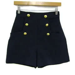 ザラ ショートパンツ ボトムス キュロット レディース XSサイズ ネイビー ZARA 【中古】