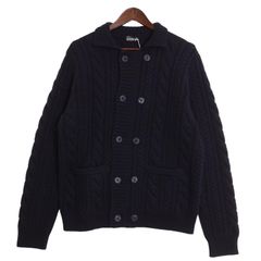 美品 beams ビームス ニットカーディガン ネイビー プラネット柄 L 