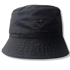 正規品　PRADA  プラダ　リナイロン　バケットハット　Ｓ　メンズ　レディース　ユニセックス　BLACK  ブラック　送料無料