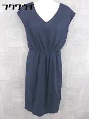 ◇ fredyemue フレディエミュ バックジップ ノースリーブ 膝下丈 ワンピース サイズ36 ネイビー レディース 【中古】 【1002800728879】のサムネイル