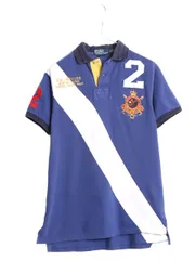 【お得なクーポン配布中!】 90s ポロ ラルフローレン 鹿の子 半袖 ポロシャツ メンズ M 90年代 ラガーシャツ タイプ ラグビーシャツ 半袖シャツ コットン ワンポイント