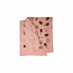 ツバメタオル 表ガーゼ＆パイル フェイスタオル 2枚 ピンク カフェ 34×90cm