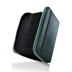 [NEESE] クレジットカードケース カード入れ スキミング防止 じゃばら 大容量 コインケース メンズ レディース (最大48枚カード収納, モスグリーン)