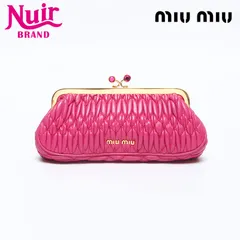 miu miu クラッチバッグ ピンク Miu Miu ロゴ クラッチバッグ | ピンク | FARFETCH JP