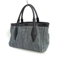 DIESEL / ディーゼル ◆ハンドバッグ/デニム/花柄/インディゴ/マルチカラー/ポーチ付き 【バッグ/バック/BAG/鞄/カバン】 レディースファッション【中古】 