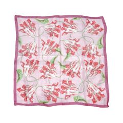 KENZO ケンゾー スカーフ ピンク フラワー 総柄 花柄 大判 シルク100％ 85cm×85cm レディース 日本製