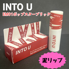 e128【新品・未使用品】INTO U スーパーマットリップ&チークマッド EM01 ポップスターブリック イントゥーユー 泥リップ リップコスメ マットリップ 新感覚 リキッド チーク アイメイク SNS 落ちない 乾燥しない 高発色 チョコレートの香り