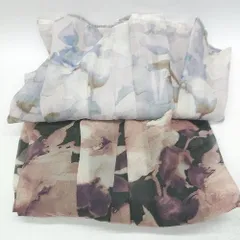 ◇ Θ 《 ITS'DEMO イッツデモ まとめ売り2点セット ぼかし花柄 オーガンジー シアースカート レディース 》 E  【1506190009803】