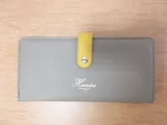 Harriss ハリス 長財布 素敵なあの人 付録 ロゴ 無地 グレー イエローのサムネイル