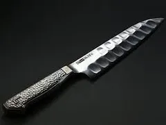 グレステン/ホームキッチンナイフ/ステンレスハンドル/816TMM/三徳17cm（細身)【送料無料/新潟の包丁/ディンプル/高級包丁/一流シェフ愛用/驚きの切れ味/トマトがきれいに切れる/刃離れ/日本製】モデル変更によりGマークは入っておりません