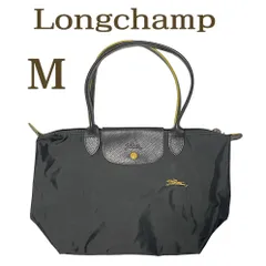 ロンシャン LONGCHAMP ルプリアージュ トートバッグ Mサイズ 濃いグレー/黒 美品