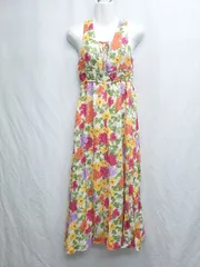 ◇ ⊂ MANGO マンゴ 花柄 ノースリーブ ロング ワンピース サイズXS ピンク オレンジ グリーン レディース P  【1409250041419】のサムネイル