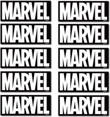 【10枚SET】マーベル BOXロゴステッカー 【BLACK】 MARVEL