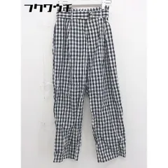 ◇ ◎ ●美品● GLOBAL WORK グローバルワーク タグ付き チェック パンツ サイズS ブラック ホワイト系 レディース  【1107130009879】のサムネイル