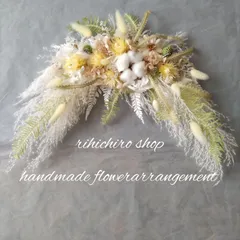 横長スワッグ　アースカラー系　芽吹く春　ニューボーン　バースデー　インテリア　季節のスワッグ　りひちろshop