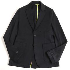美品▽VERSACE ヴェルサーチ PALAZZO ジャージジャケット/シングルジャケット ブラック 44 イタリア製 ハンガー付き メンズ