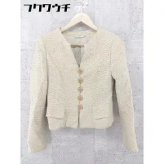 ◇ Adam et Rope アダム エ ロペ ノーカラー ジャケット サイズ36 ベージュ系 レディース 【中古】 【1002801573720】のサムネイル