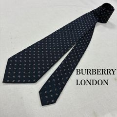 Burberry London バーバリーロンドン ネクタイ ホース ロゴ 総柄 日本製 アラ商事 シルク ネクタイ