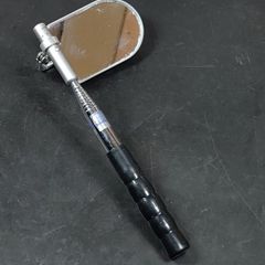 中古品 宣真工業 LEDライト付 チェックライトミラー 伸縮式