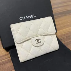 ⭐️美品 シールあり⭐️シャネル CHANEL 財布 マトラッセ キャビアスキン ココマーク ミニ財布 三つ折り 31番台