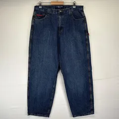 古着  US POLO ASSN デニムパンツ ペインター ワンポイントロゴ ジーンズ ジーパン テーパード バギー w38 L32  ブルー系 メンズ