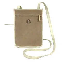 LOEWE ベージュ レザー サコッシュ ロエベ レザー サコッシュ ベージュ 小型