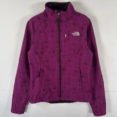 古着 ザ・ノースフェイス THE NORTH FACE ナイロンジャケット シェルジャケット フルジップ 花柄 ワンポイント XS  パープル 総柄 レディース
