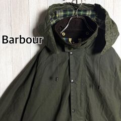 英国製 80's Barbour バブアー オイルドジャケット GAMEFAIR ゲームフェア セージ 42 フード付き